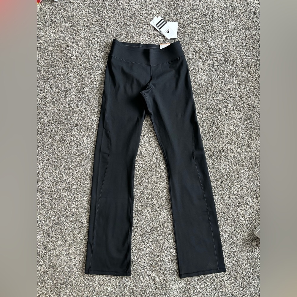 NWT Adidas Climalite Black Wide Leg Yoga Pants Size‎ Small